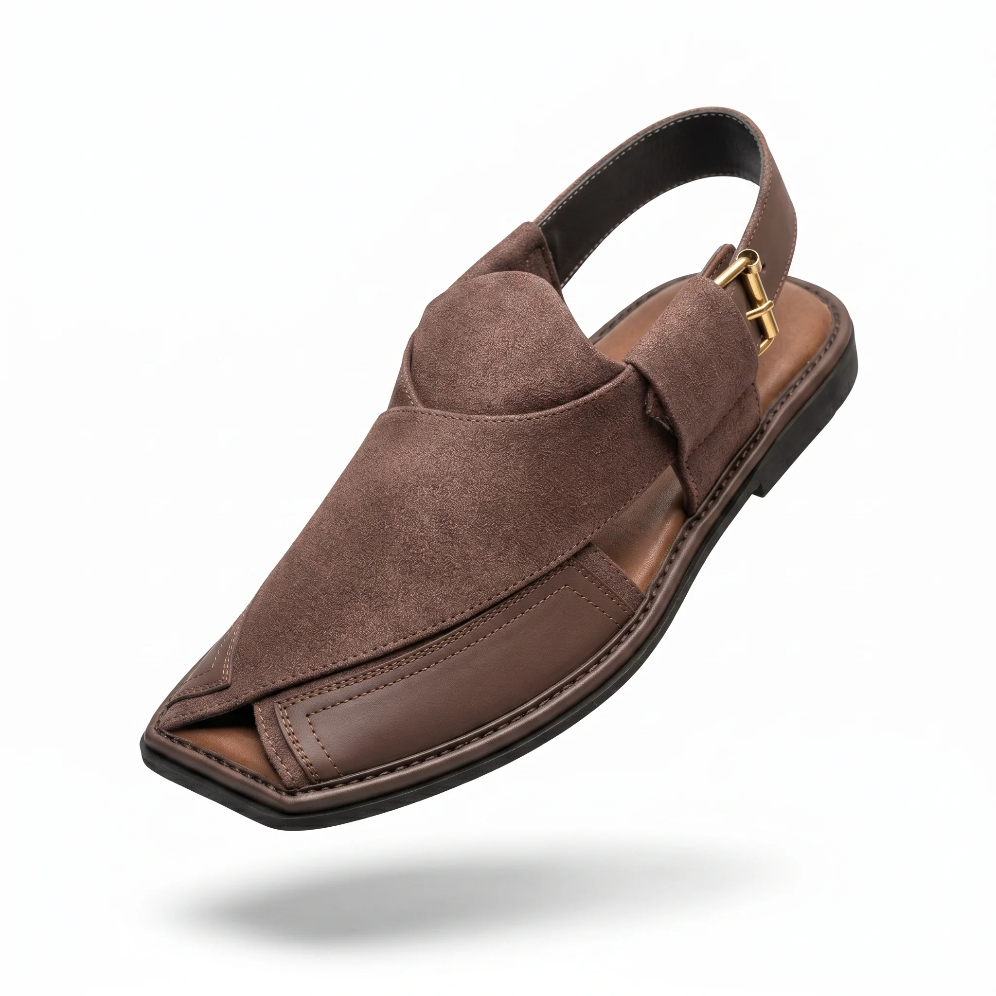 Peshawari Chappal KZPC0013-SUEDE BROWN - Image 3