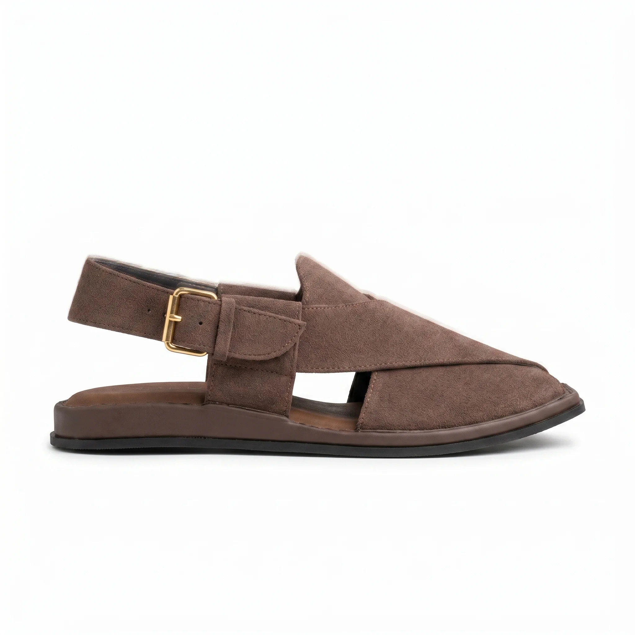Peshawari Chappal KZPC0013-SUEDE BROWN - Image 7