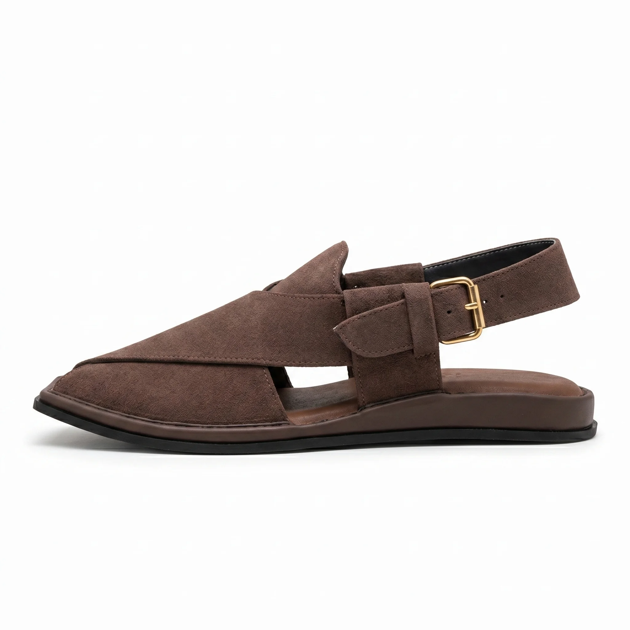 Peshawari Chappal KZPC0013-SUEDE BROWN - Image 2