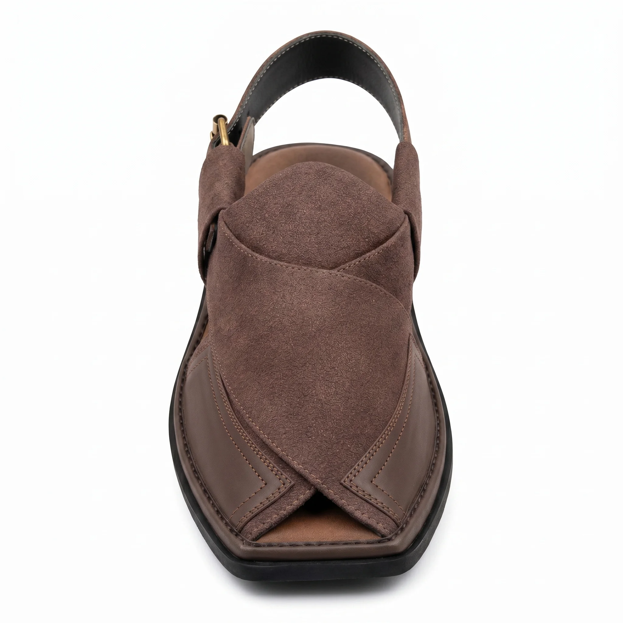 Peshawari Chappal KZPC0013-SUEDE BROWN - Image 4