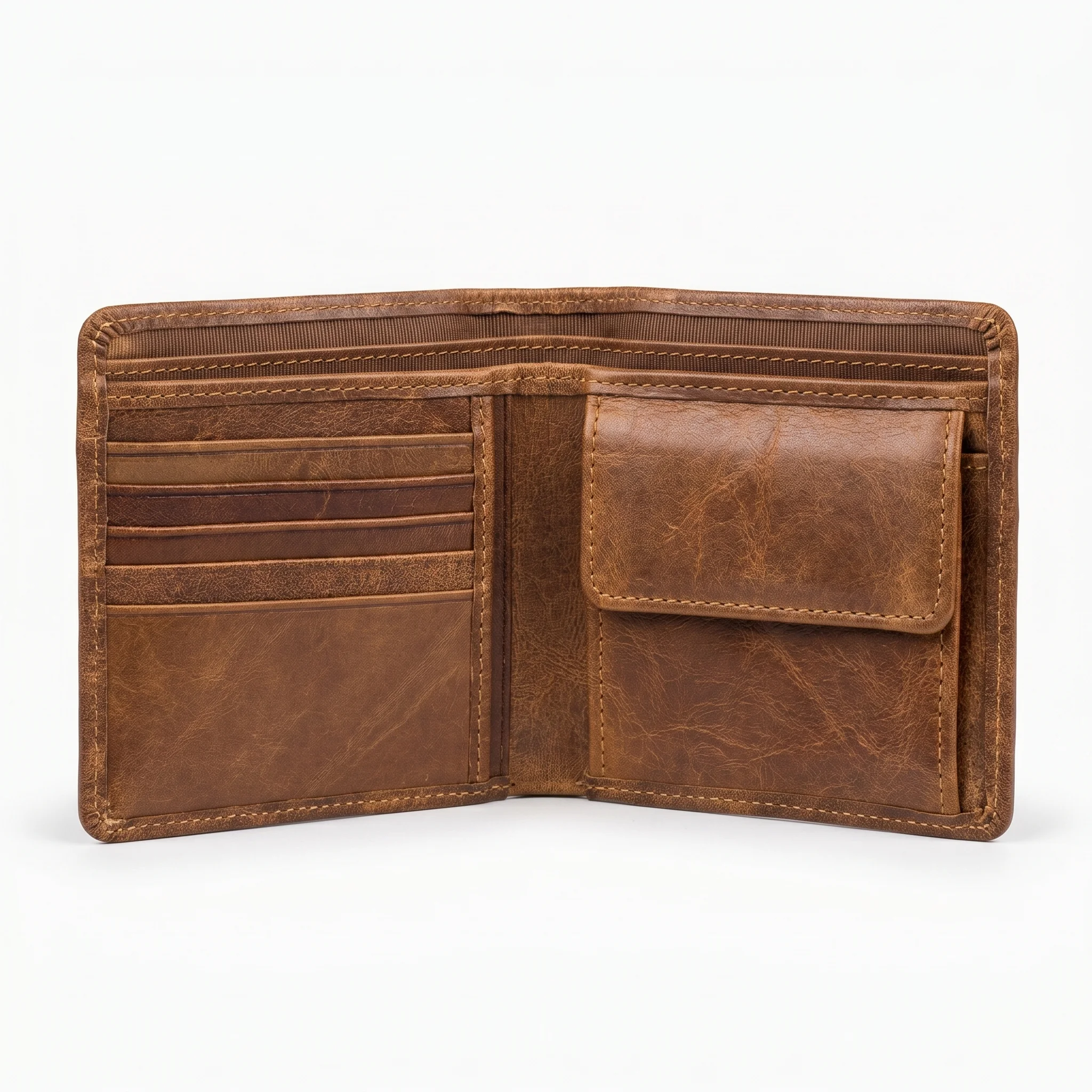 Leather Wallet KZW0003-T BROWN - Image 2