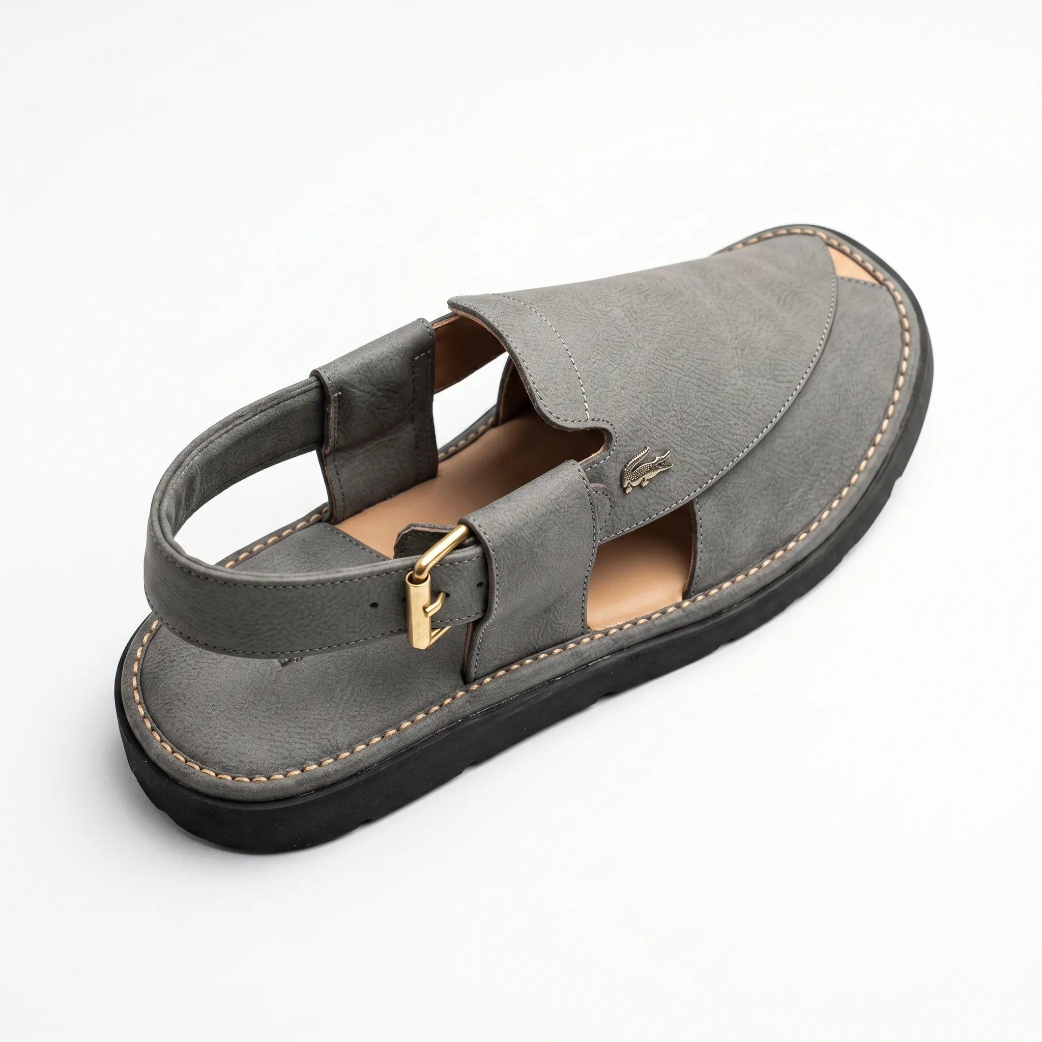 Peshawari Chappal KZPC0001-GREY - Image 3