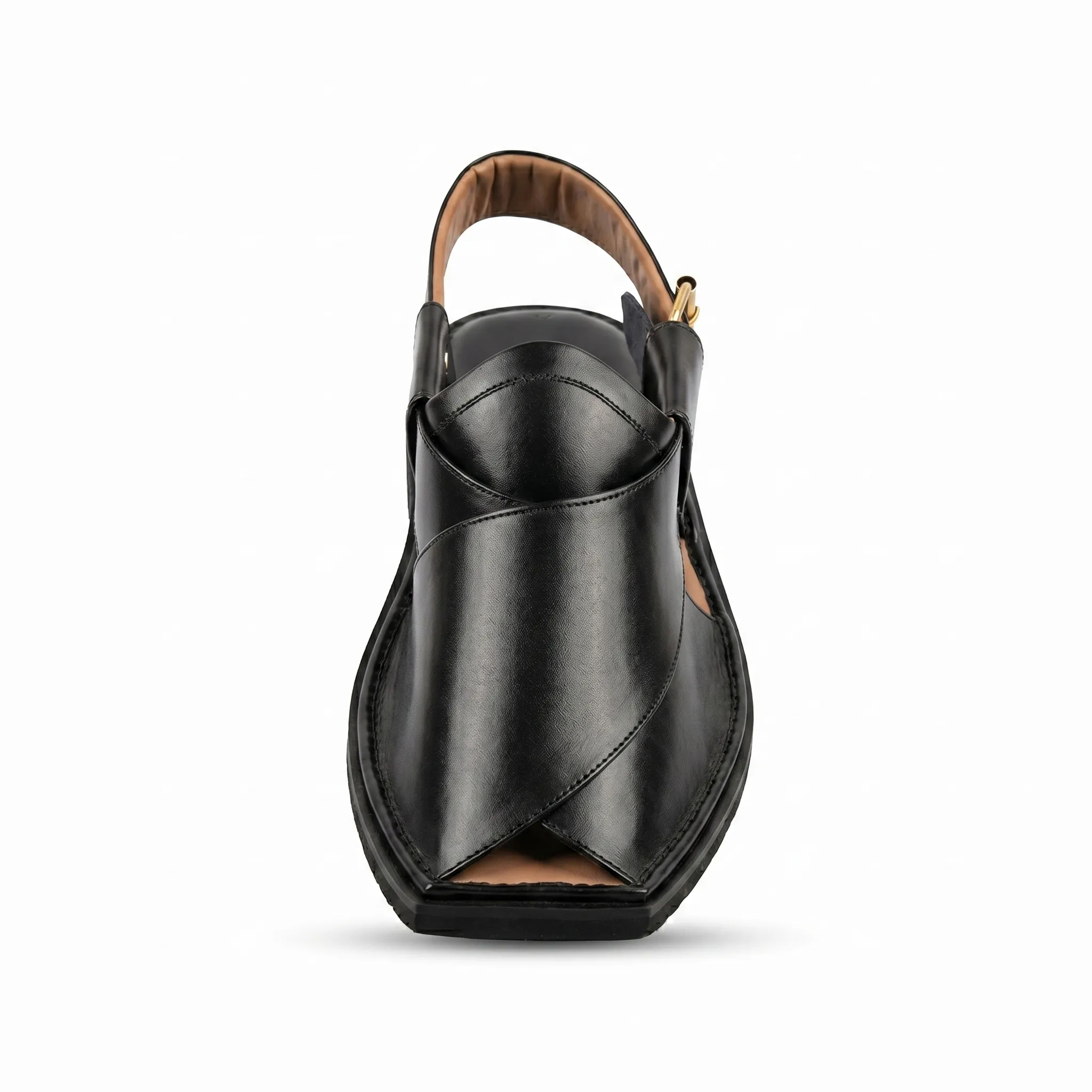 Peshawari Chappal KZPC0002-KAPTAAN BLACK - Image 4