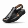 Peshawari Chappal KZPC0002-KAPTAAN BLACK