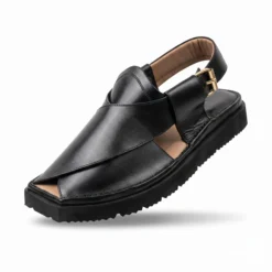 Peshawari Chappal KZPC0002-KAPTAAN BLACK