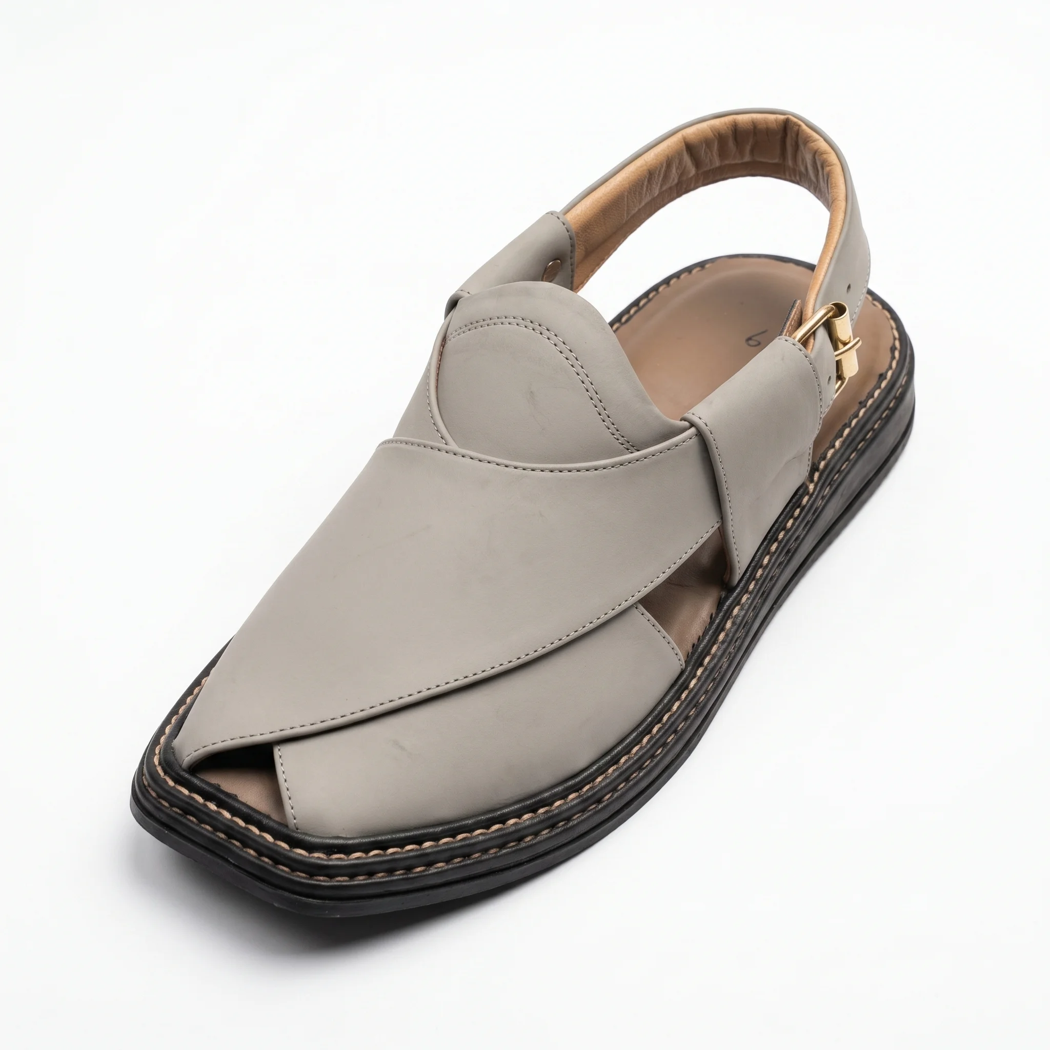Peshawari Chappal KZPC0005-ASH WHITE - Image 2