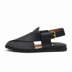Alternative view of Peshawari Chappal KZPC0006-BLACK