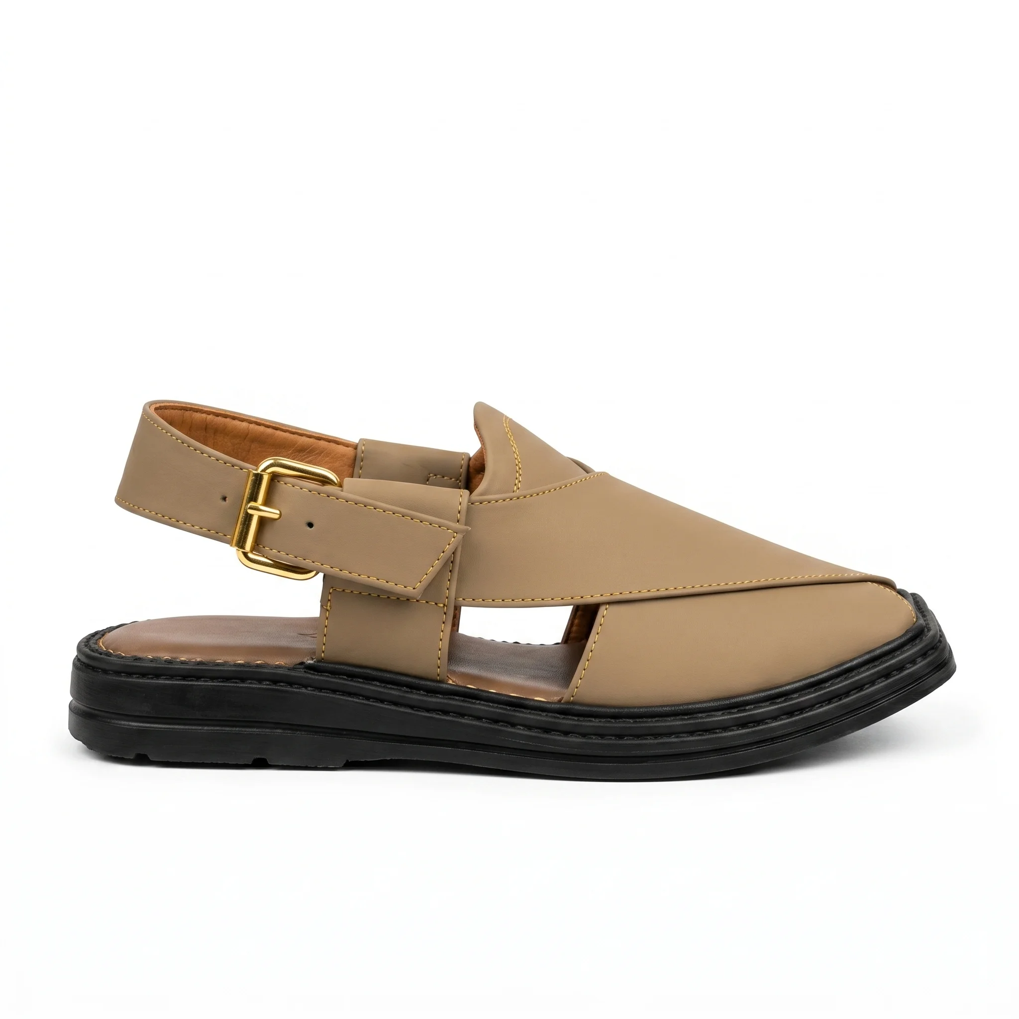Peshawari Chappal KZPC0008-CAMEL - Image 4