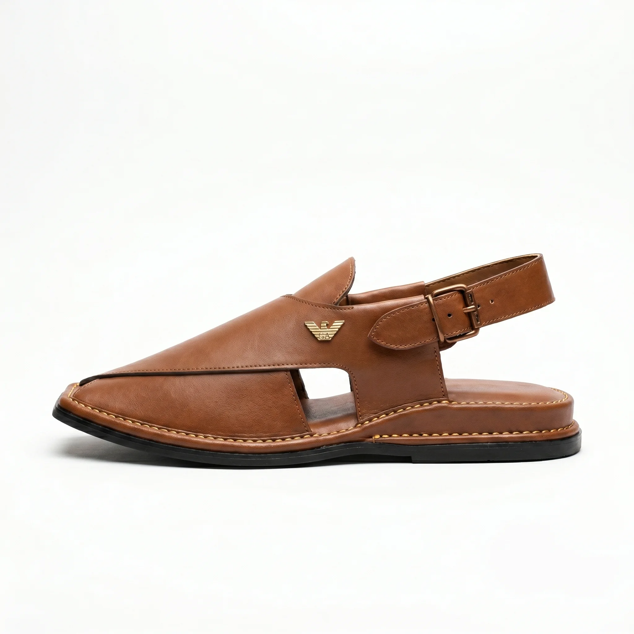 Peshawari Chappal KZPC0009-MUSTARD - Image 5