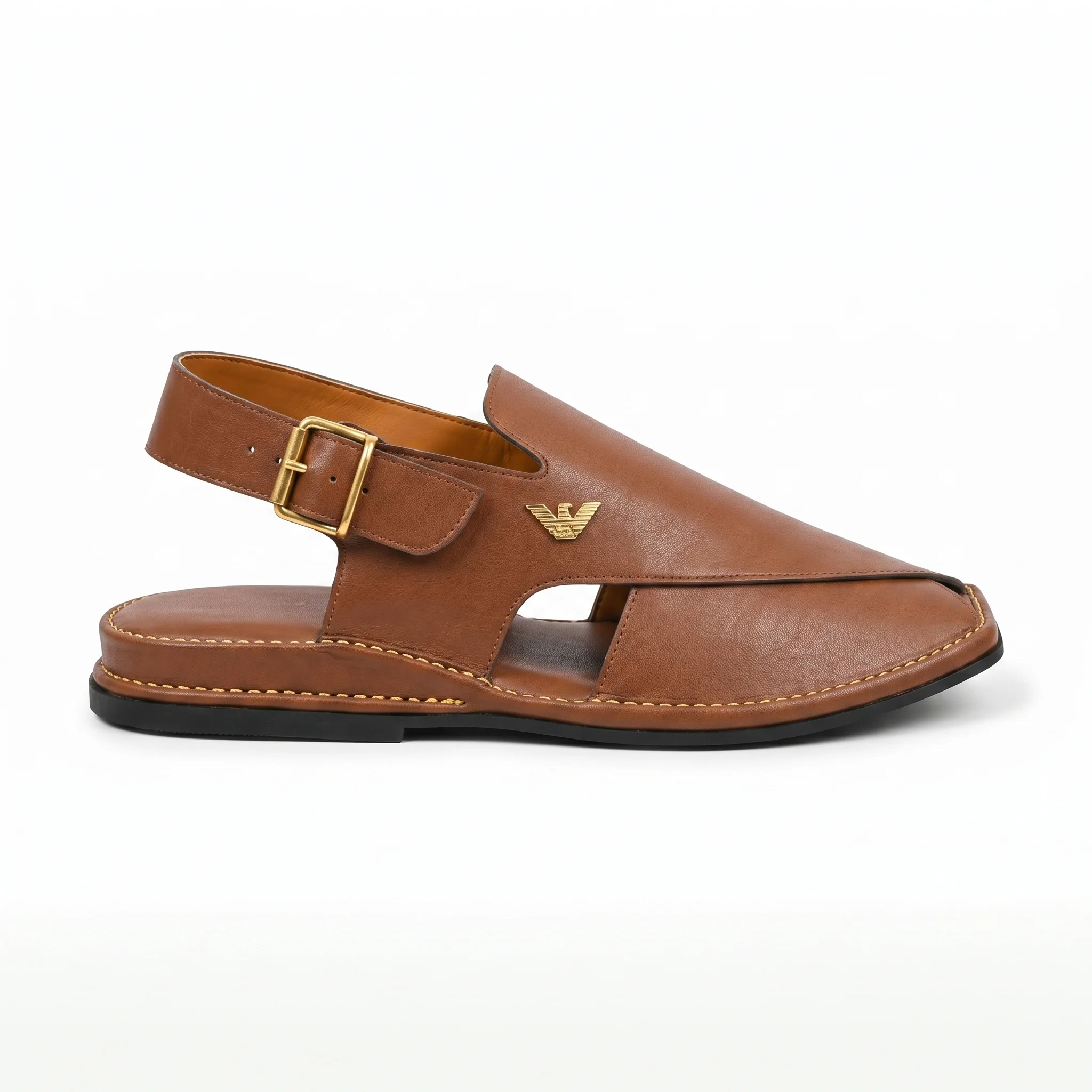 Peshawari Chappal KZPC0009-MUSTARD - Image 3