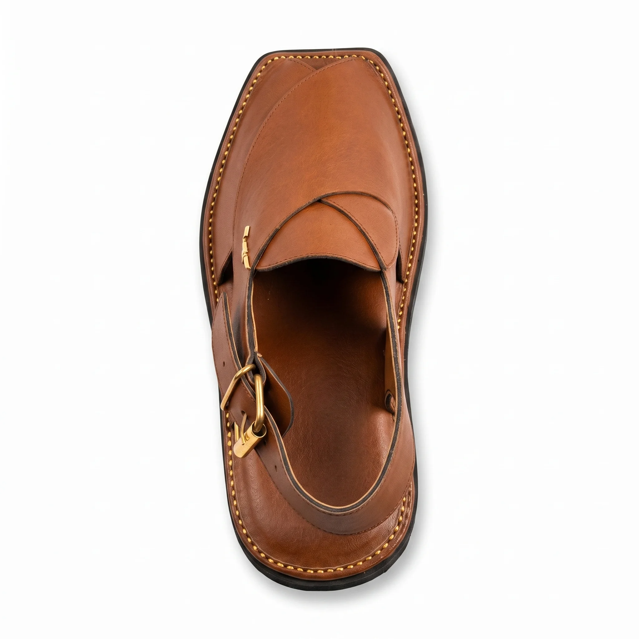 Peshawari Chappal KZPC0009-MUSTARD - Image 4