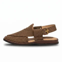 Alternative view of Peshawari Chappal KZPC0012-TEXTURED BROWN