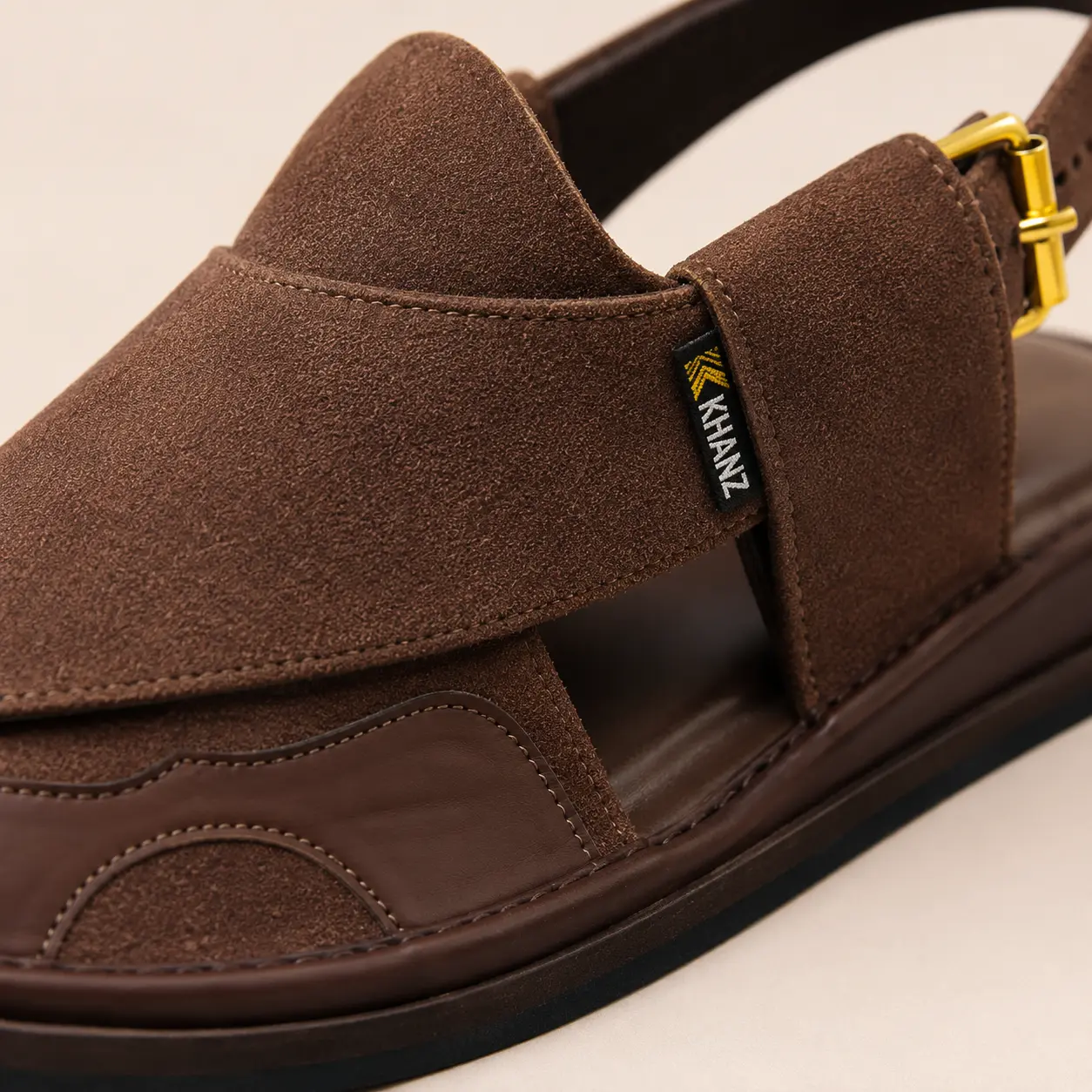 Peshawari Chappal KZPC0013-SUEDE BROWN - Image 3