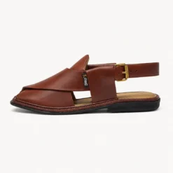 Alternative view of Peshawari Chappal KZPC0014-MUSTARD
