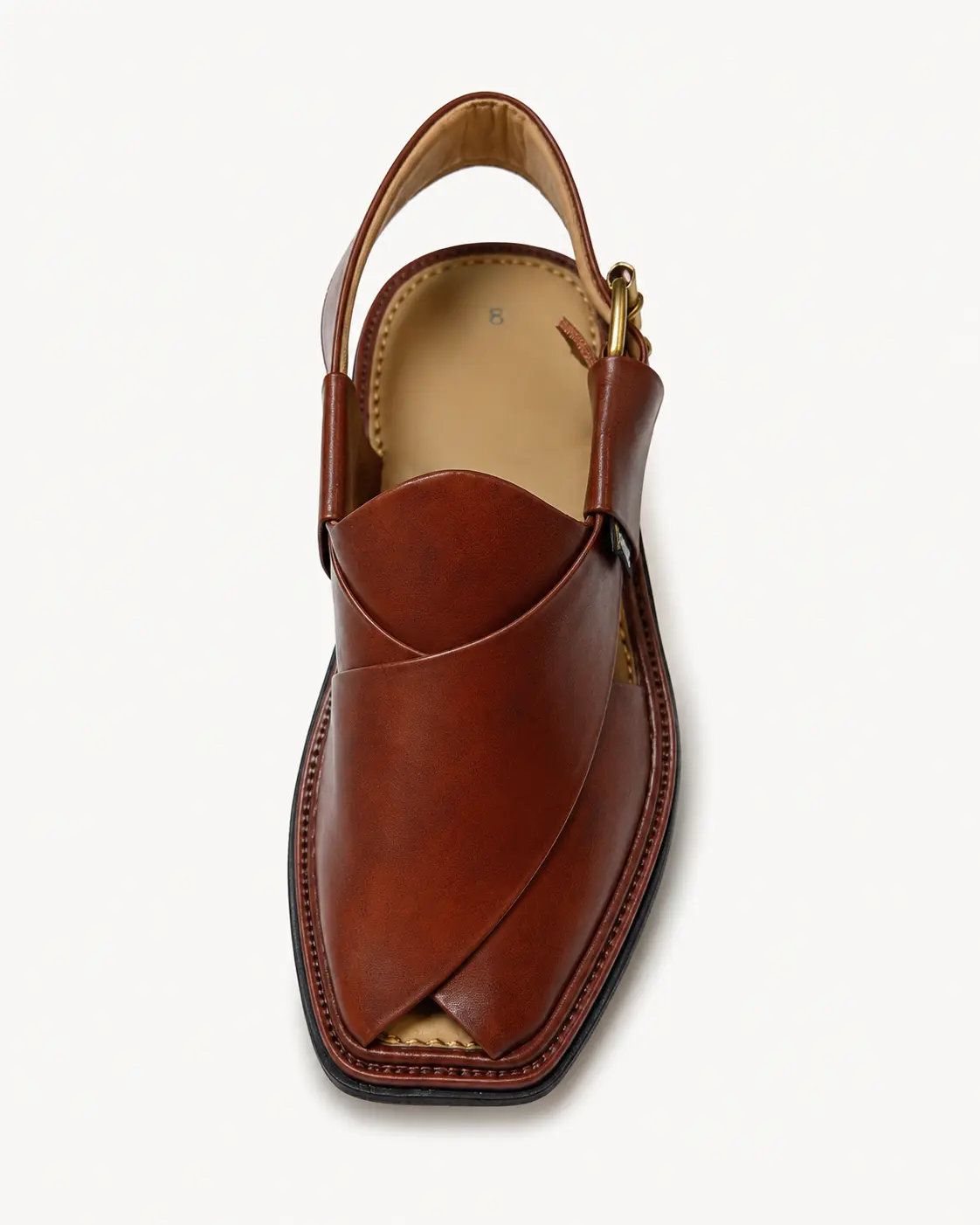 Peshawari Chappal KZPC0014-MUSTARD - Image 5