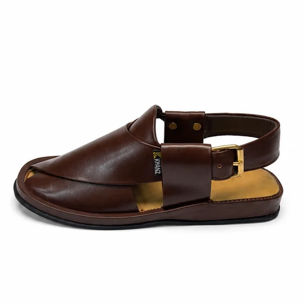 Peshawari Chappal KZPC0039-PLAIN BROWN - Image 3