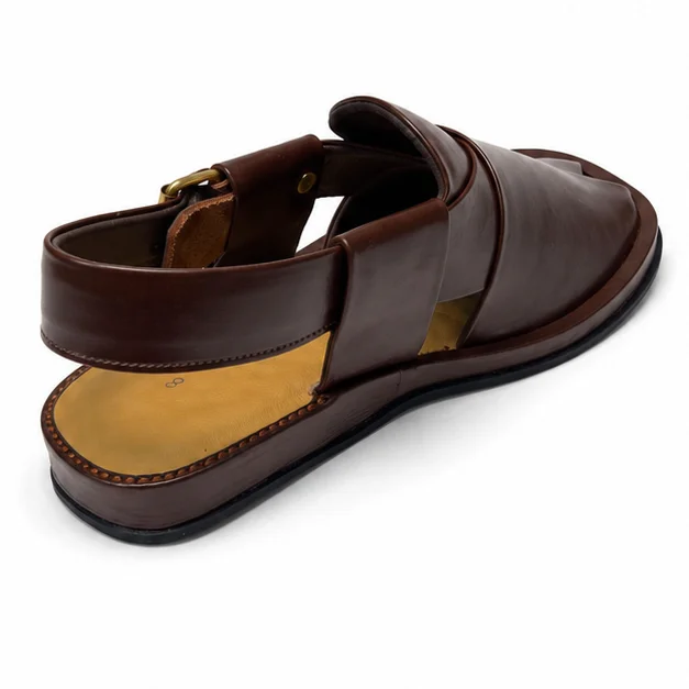 Peshawari Chappal KZPC0039-PLAIN BROWN - Image 4