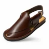 Peshawari Chappal KZPC0039-PLAIN BROWN