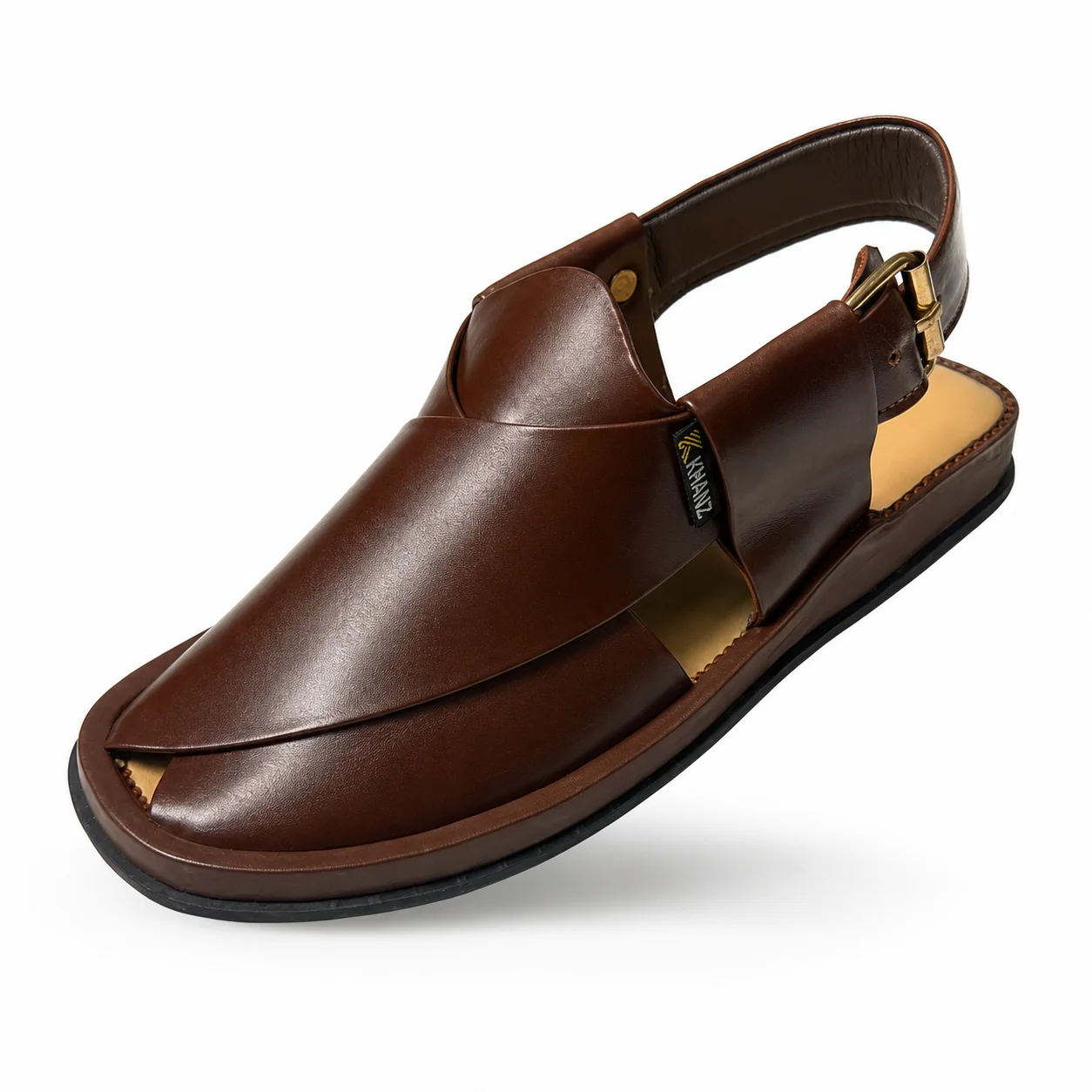 Peshawari Chappal KZPC0039-PLAIN BROWN