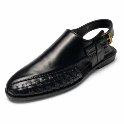 Alternative view of Peshawari Chappal KZPC0040–BOOT SHAPE BLACK