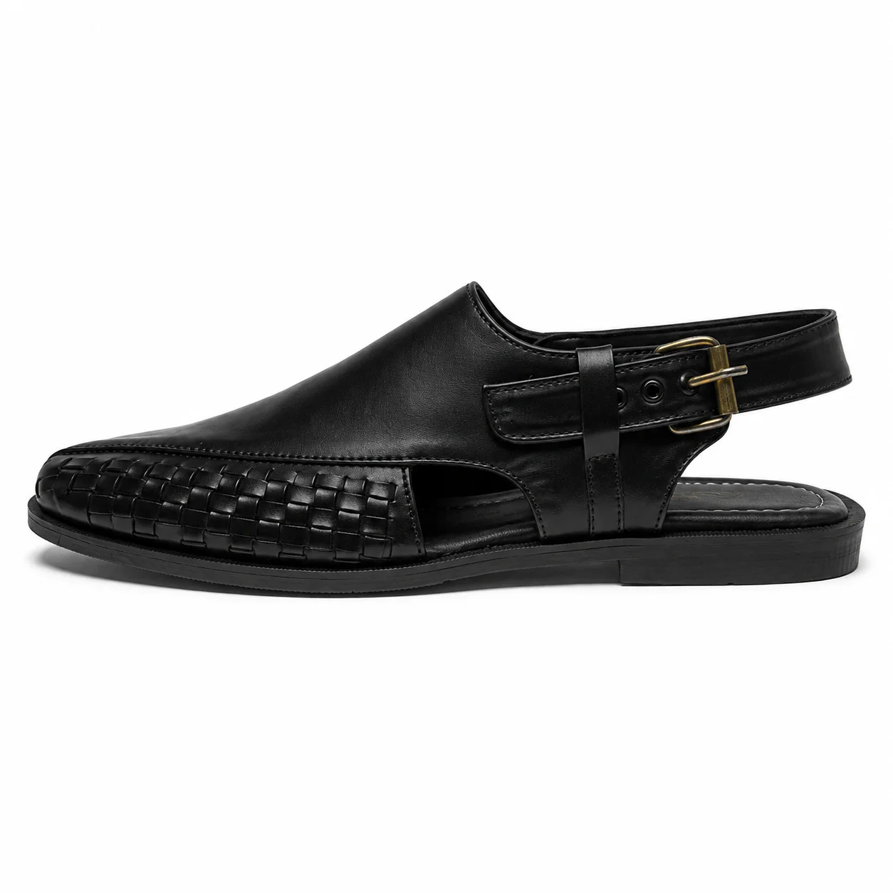 Peshawari Chappal KZPC0040–BOOT SHAPE BLACK - Image 3