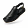 Peshawari Chappal KZPC0037-TEXTURED BLACK