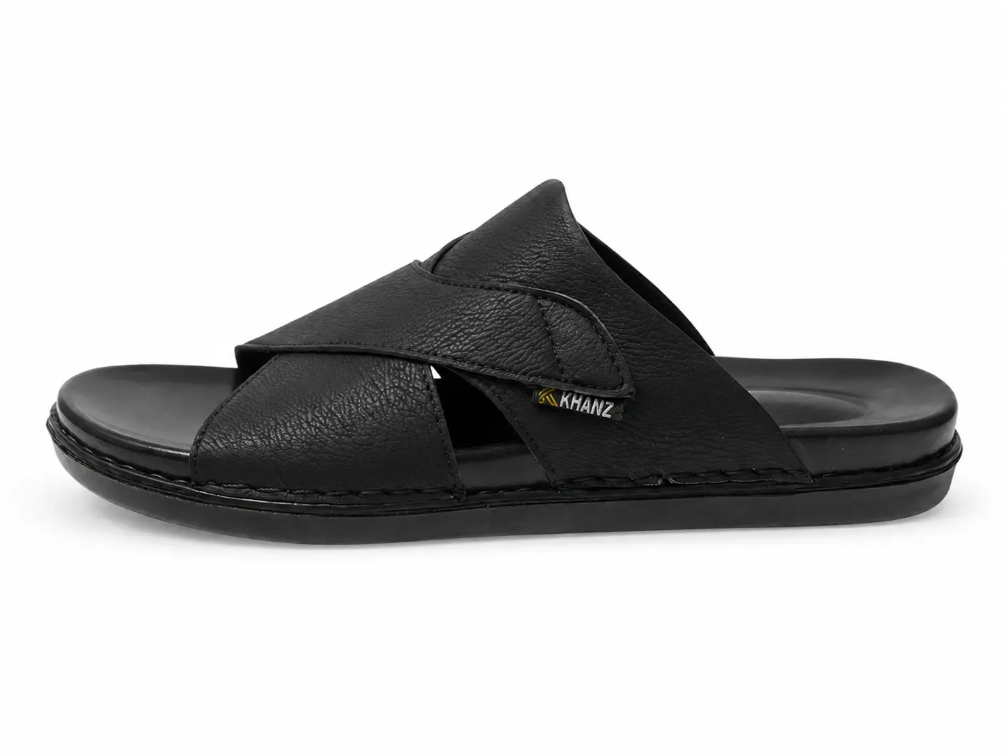 Handmade Leather Chappal KZC0033-X BLACK - Image 5
