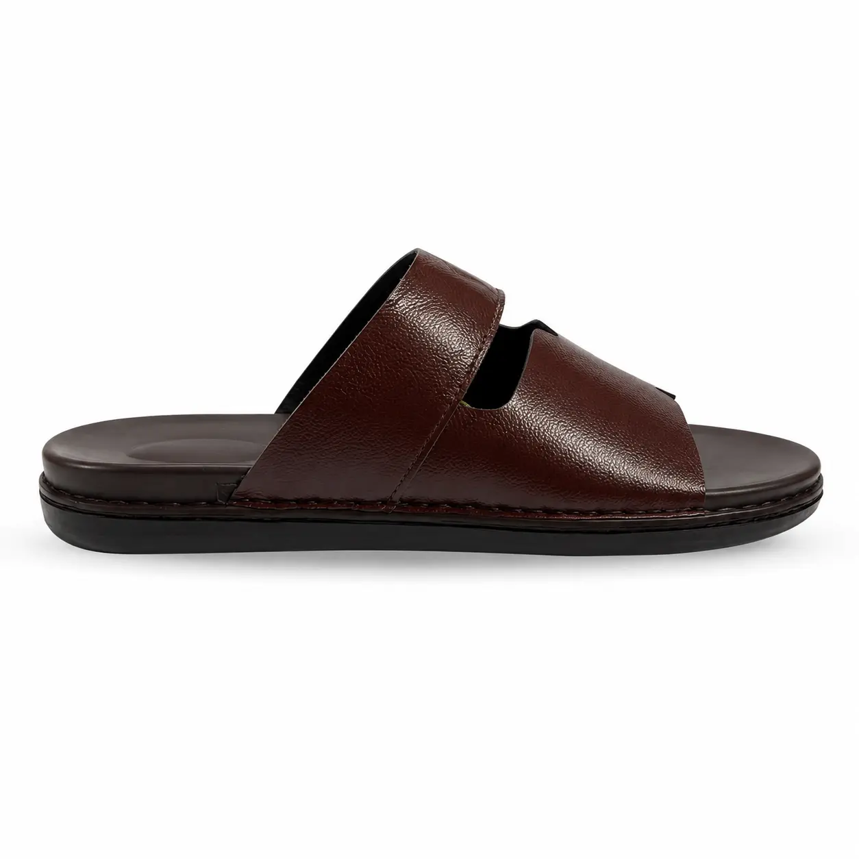 Handmade Leather Chappal KZC0035-PLAIN BROWN - Image 4