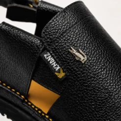 Alternative view of Peshawari Chappal KZPC0018-TEXTURED BLACK