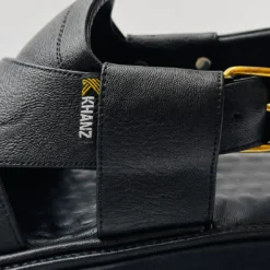 Alternative view of Peshawari Chappal KZPC0019-TEXTURED BLACK