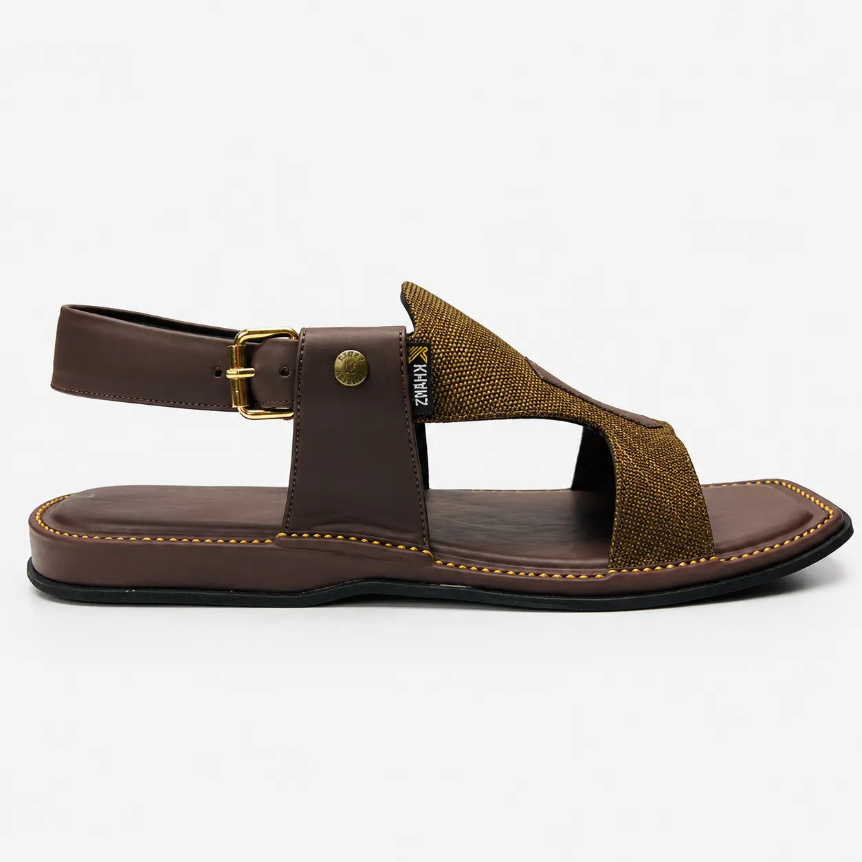 Peshawari Chappal KZPC0020-PANJEDAR TEXTURED BROWN - Image 4