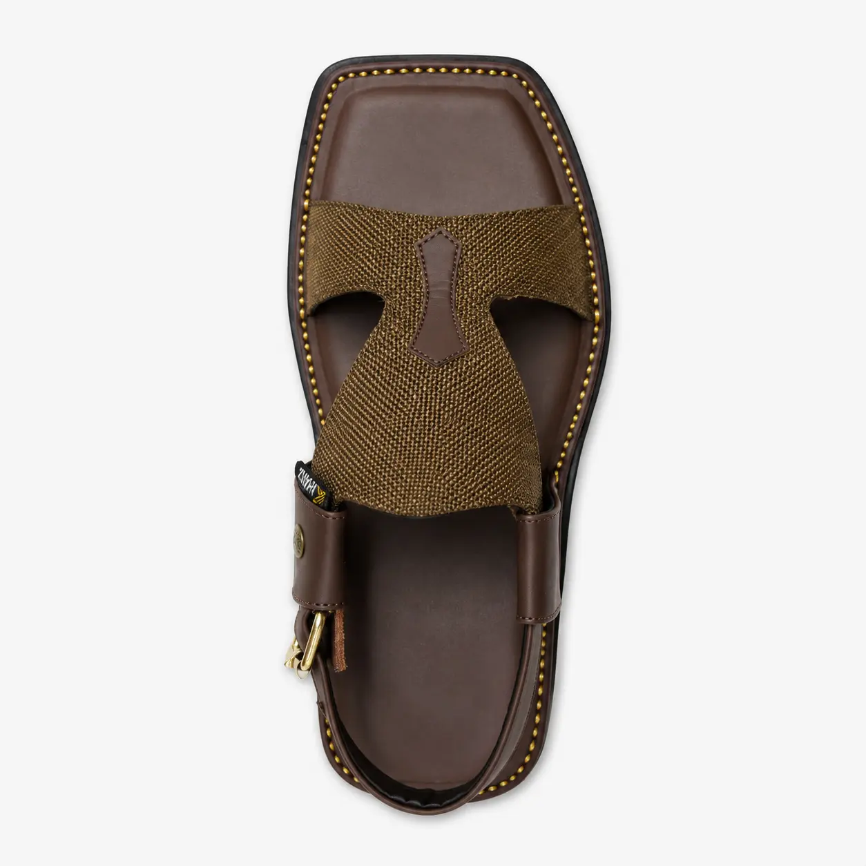 Peshawari Chappal KZPC0020-PANJEDAR TEXTURED BROWN - Image 3