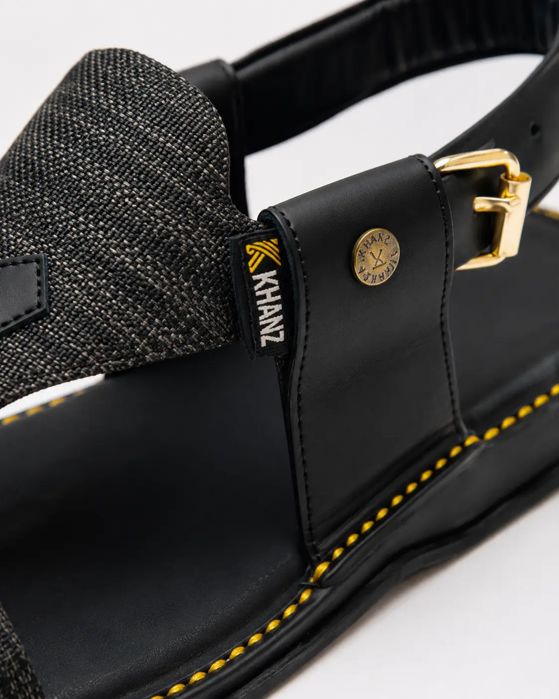 Peshawari Chappal KZPC0021-PANJEDAR TEXTURED BLACK - Image 3