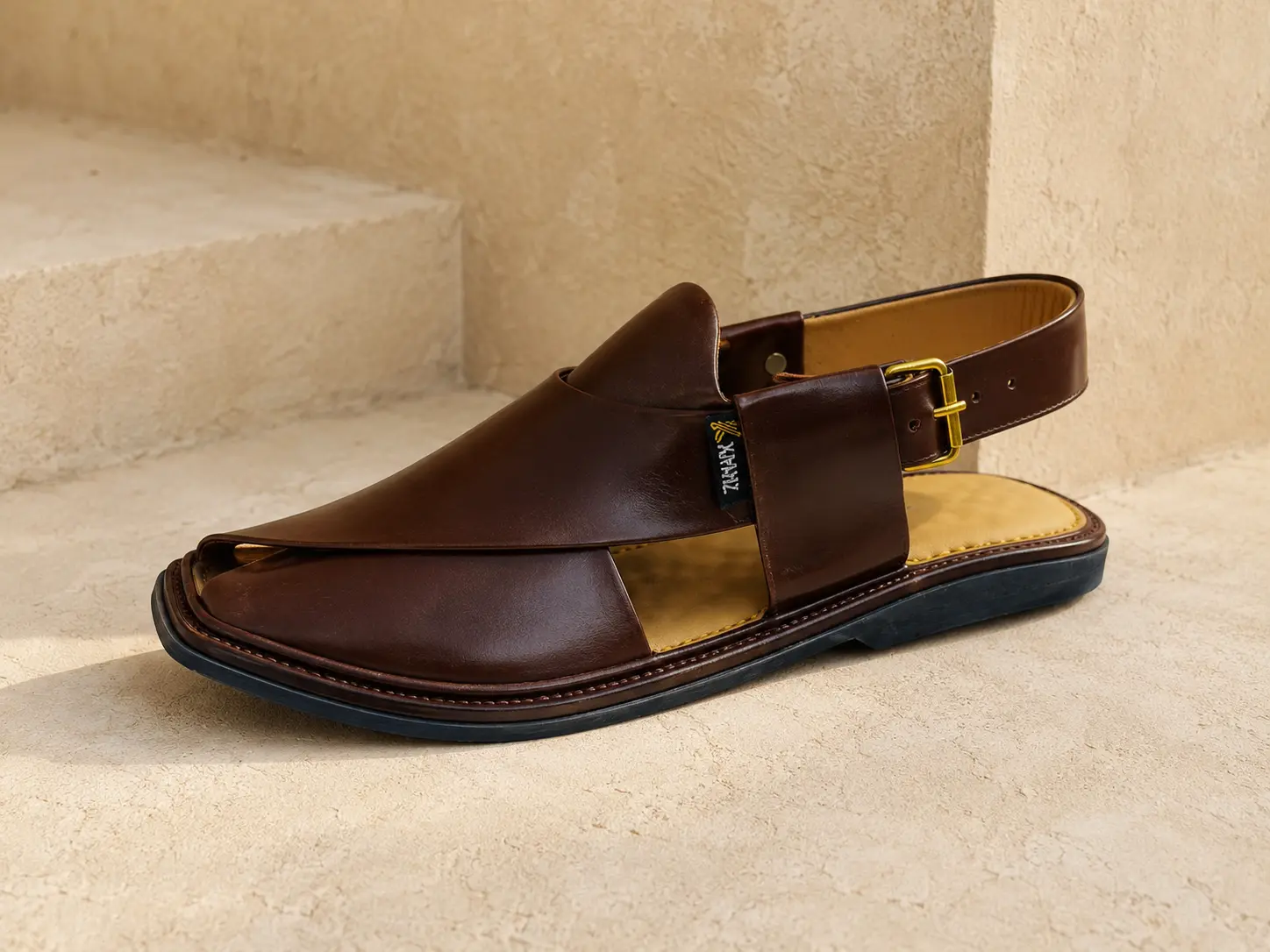 Peshawari Chappal KZPC0022-BROWN - Image 5