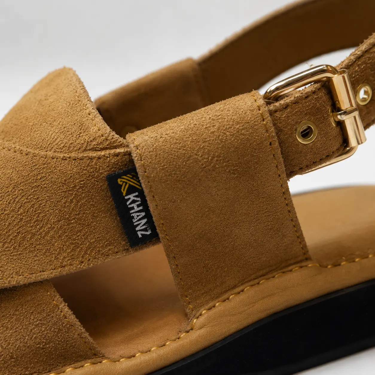 Peshawari Chappal KZPC0027-SUEDE CAMEL - Image 5