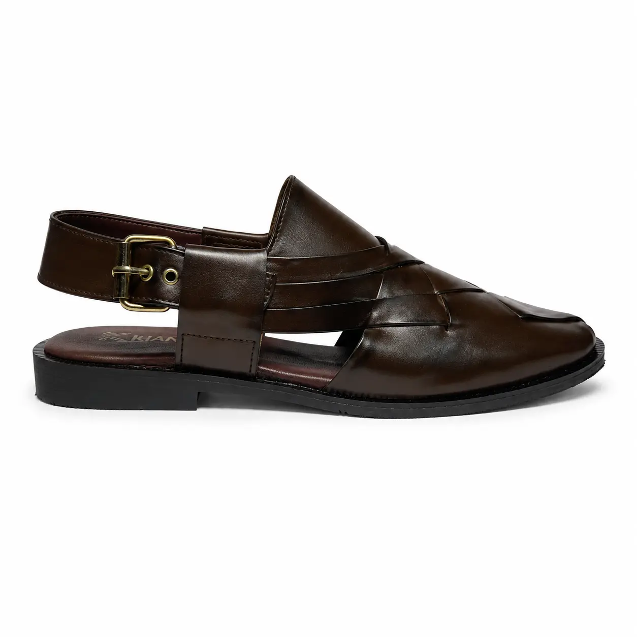 Peshawari Chappal KZPC0030-CROSS BRAIDED BROWN - Image 5