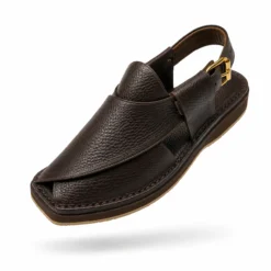 Peshawari Chappal KZPC0036-TEXTURED BROWN