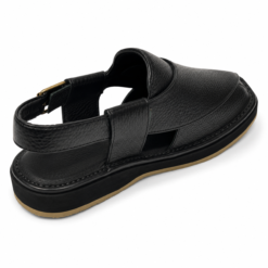 Alternative view of Peshawari Chappal KZPC0037-TEXTURED BLACK