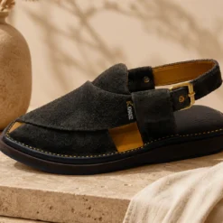 Alternative view of Peshawari Chappal KZPC0029-SUEDE DARK BROWN