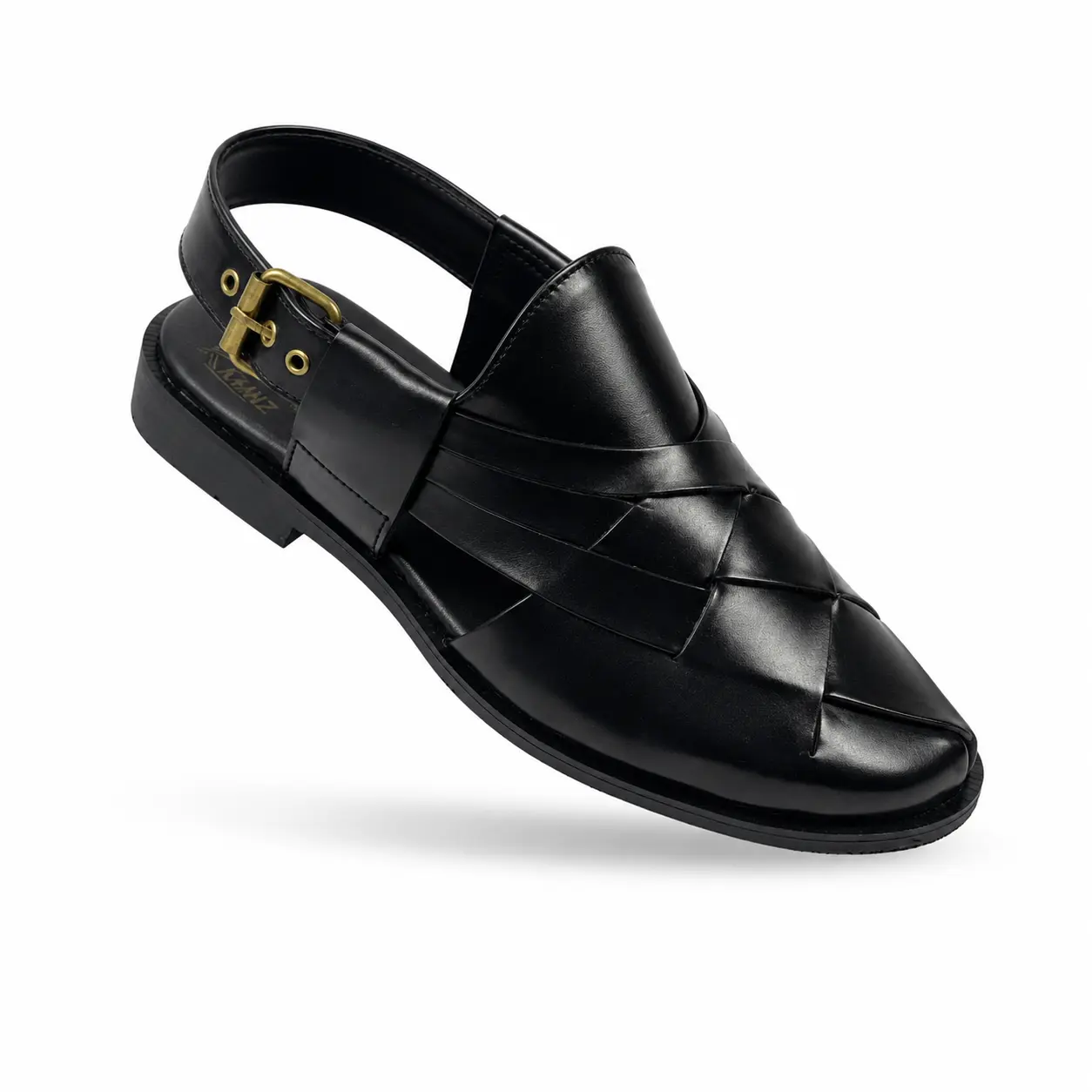 Peshawari Chappal KZPC0031-CROSS BRAIDED BLACK - Image 6