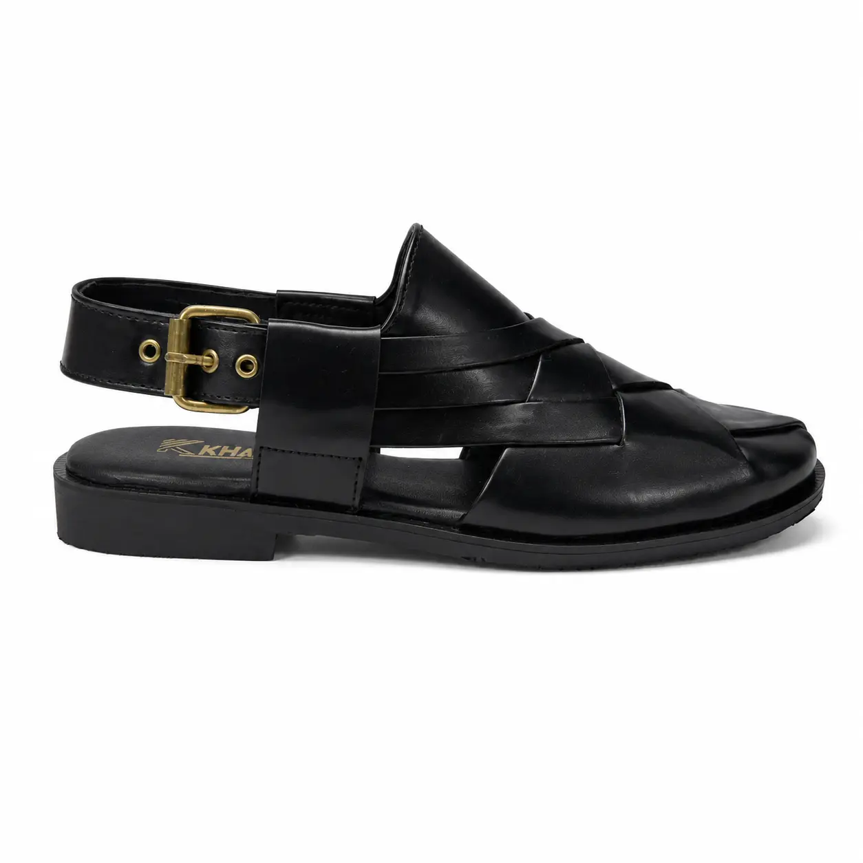 Peshawari Chappal KZPC0031-CROSS BRAIDED BLACK - Image 5