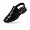 Peshawari Chappal KZPC0031-CROSS BRAIDED BLACK