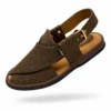 Peshawari Chappal KZPC0028-TEXTURED BROWN