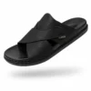 Handmade Leather Chappal KZC0033-X BLACK